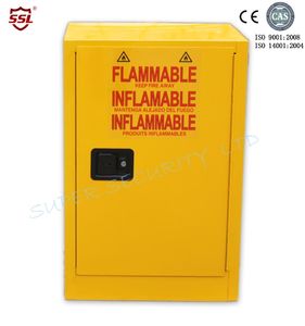 SSLSAFES | Kimyasal Depolama Kabinleri
 | Single Door Flammable Storage Cabinet with Distinct Safety Signs and Directions