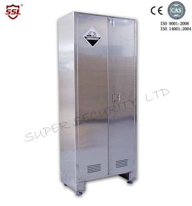 SSLSAFES | Korozif Saklama Dolapları
 | Stainless Laboratory Metal Corrosive Storage Cabinet With 50 mm(2'') Leak-proof Sump - 1