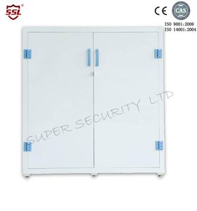 SSLSAFES | Korozif Saklama Dolapları
 | Plastic Solvent Acid / Alkaline Corrosive Storage Cabinet with 2 Fixed Shelves / Dual Door - 1